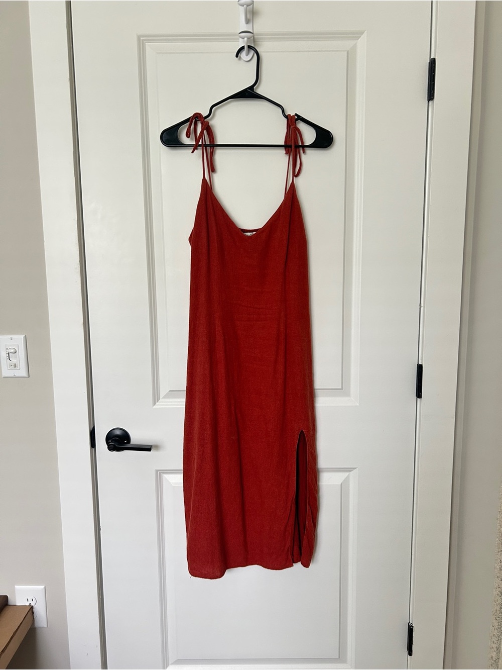 Abercrombie & Fitch Rust Red V-Neck Slip Dress